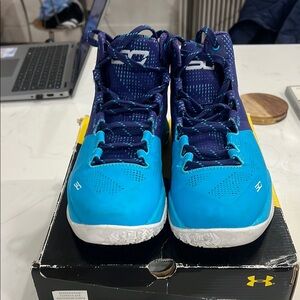 Under Armour Kids Blue Basketball Shoes